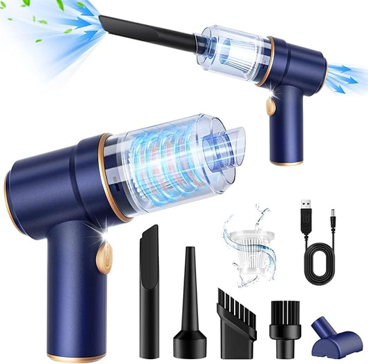 Handheld Vacuum Cleaner and Air Duster with LED Light