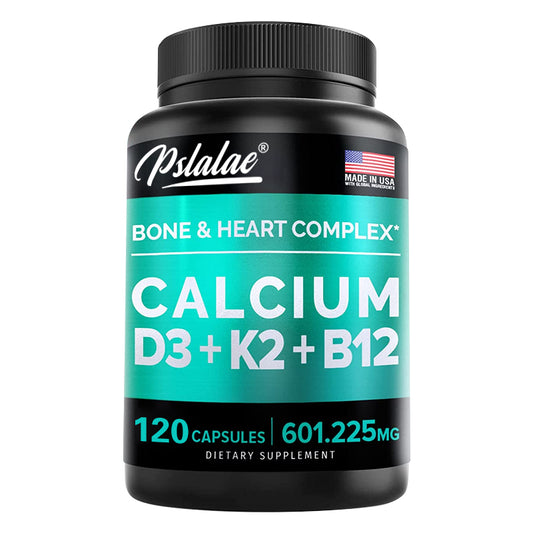 Pslalae Calcium Capsules Vitamin D3+K2+B12 Bone Heart Complex